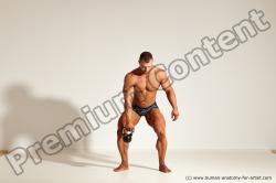 Underwear Gymnastic poses Man White Standing poses - ALL Muscular Short Brown Standing poses - simple Dynamic poses Academic